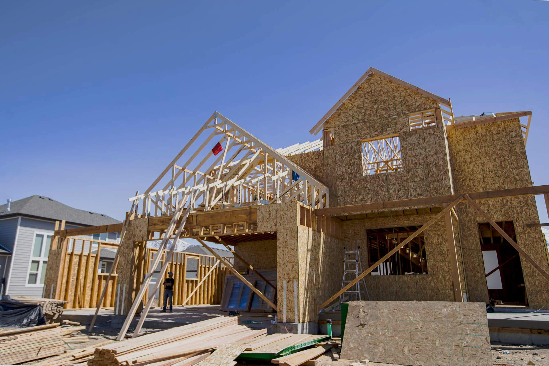 prefabricated trusses, house structure